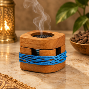Brûleur à Bakhoor en Bois d'Acacia Finition Polie, Porte-Encens Arabe Moderne, Encensoir à Charbon Mabkhara, Décoration d'Intérieur, Cadeau Islamique pour le Ramadan - Product Image 5