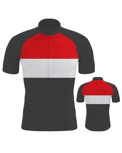 Men's Cycling Jersey Short Sleeve Red <b>Black</b> <b>White</b> <b>Stripe</b> Breathable Quick Dry Bike <b>Top</b> for Road MTB Riding - Product Image 1