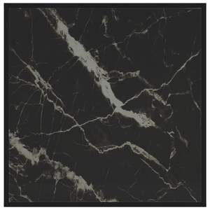 Mesa de centro de vidrio templado negro y acero con recubrimiento en polvo - Product Image 3