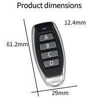 Control Remoto RF Universal de 433Mhz, Transmisor Inalámbrico con Código Variable, 4 Botones, Plástico y Metal, para Puerta de Garaje Eléctrica