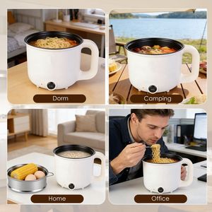 Olla Eléctrica de Doble Potencia 300W/600W de 1.8L con Revestimiento Interior de Cerámica y Apagado Automático, Vaporera Multifuncional con Rejilla para Cocinar al Vapor - Product Image 4