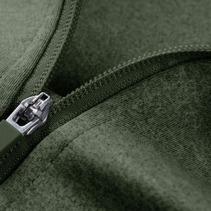Men's Olive Green Tracksuit Full Zip Stand Collar Casual Sportswear Breathable <b>Polyester</b> <b>Joggers</b> Autumn Wear Regular Fit - Product Image 4