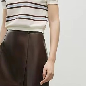 Jupe moulante en cuir véritable de luxe sur mesure pour femmes, vêtements de mode haut de gamme, service OEM ODM, échantillons disponibles en gros - Product Image 1