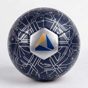 Balón de Fútbol Stalwart Impex Talla 5, Diseño de Logotipo con Serigrafía Duradera, Patrón Azul Gris - Product Image 2