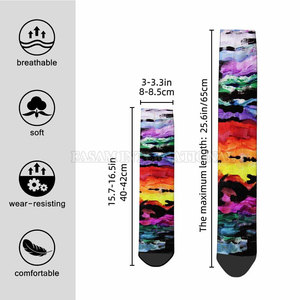 Apparel Accessories Quality Made Sublimation Socks Unique Design Low Moq Sublimation Socks - Product Image 3