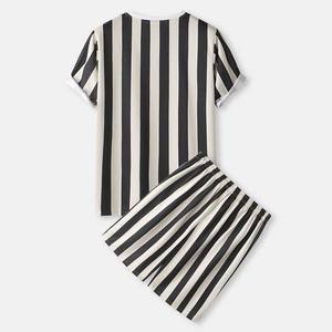 Nouveauté été : Ensemble décontracté homme – T-shirt à manches courtes et short en coton biologique, couleur unie - Product Image 2