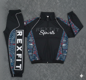 Wholesale Custom Printed Streetwear Color Block Jacket <b>Pant</b> Tracksuits Lightweight Breathable Hooded Comfortable Tracksuits - Product Image 5