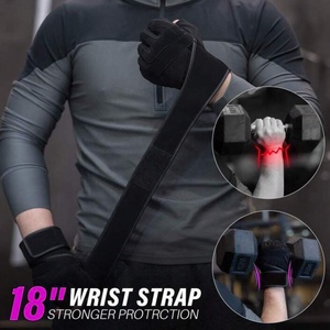 Unisex Gym Gloves Weight Lifting Fitness Gloves Polyester Lightweight Quick Dry Non <b>Slip</b> Adjustable Wrist Strap Breathable OEM - Product Image 6