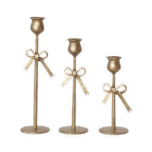Porte-bougie conique en métal au design élégant pour la décoration de la maison et des tables de mariage, finition noire, fait main - Product Image 2