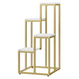 Minimalist luxury Planter stand with Marble Top Aluminium <b>Frame</b> Living Room Furniture for home hotel restaurants - Product Image 1