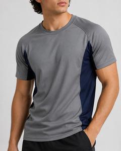 Men's Regular Fit <b>Raglan</b> Short Sleeves O-Neck T-Shirt Solid Color Quick Dry Casual Style Polyester/Cotton Jersey Fabric - Product Image 5