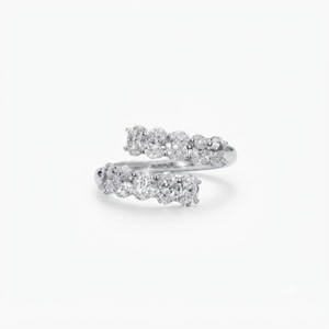 Anillo de Compromiso Ajustable de Oro Sólido 9K 10K 14K 18K con Diamante Cultivado en Laboratorio de Corte Ovalado, Certificado IGI, Color DEF, Claridad VS VVS, Venta al por Mayor - Product Image 1