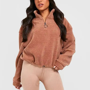 Sudadera Deportiva Personalizada con Logotipo, Sudadera con Cierre para Mujer, Estilo Deportivo, Holgada, para Gimnasio, Venta al Por Mayor, Personalización OEM - Product Image 2