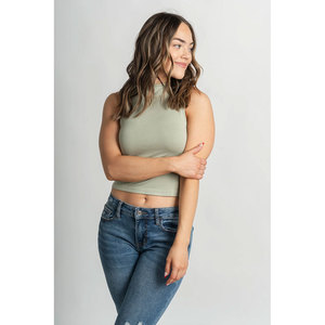 Camiseta sin mangas básica de moda para mujer, ajustada, elástica, informal, para verano, para usar en capas, con opción de logotipo personalizado, opciones de talla, venta al por mayor - Product Image 2