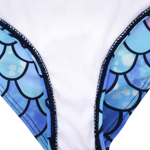 Traje de Baño de Una Pieza de Cintura Alta y Corte Alto para Mujer, con Cuello Sólido, Material de Poliéster/Nylon, Decoración de Cristal en la Parte Delantera - Product Image 3