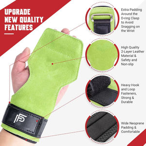 Pair of Cowhide Wrist Wraps Straps for Gym <b>Weight</b> Lifting Workouts Includes 1 Pair of Workout Wrist Strap for <b>Training</b> - Product Image 2