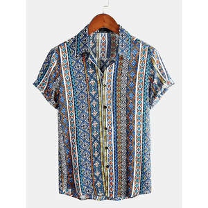 Camisas Hawaianas Personalizadas de Manga Corta para Hombre, con Estampado Floral y Logotipo, para Adultos, Ropa Urbana Unisex - Product Image 1