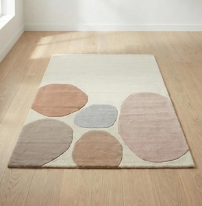 Alfombra Moderna de Lana Hecha a Mano, Antideslizante, con Diseño Abstracto, para Sala de Estar, Dormitorio, Decoración Contemporánea para el Hogar - Product Image 1