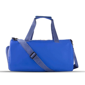 Bolsa de Lona Unisex Azul de Poliéster, Forma Ovalada, Cierre de Cremallera, Múltiples Compartimentos, Resistente al Agua, Gran Capacidad de 20-36L para Viajes - Product Image 1