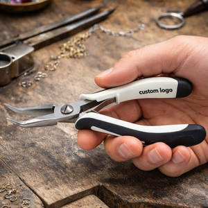 Alicates Profesionales para Joyería con Punta Curva de 115 mm, Acero Inoxidable, Mango Ergonómico para Doblar y Enlazar Alambres con Precisión - Product Image 1