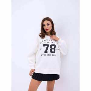 Sudadera Manhattan Downtown 78 Athletic Dept para Hombre, Corte Regular, Tejido de Felpa, Transpirable, 100% Algodón, Color Blanco Invernal - Product Image 3