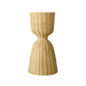 Maceta de mimbre hecha a mano, cesta decorativa para plantas, cubierta para maceta de flores de interior, para decoración de sala de estar y jardín. - Product Image 2