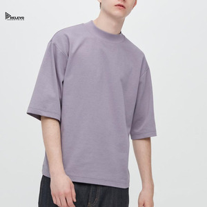 เสื้อยืดคอตตอนผสมเนื้อหนัก 280 GSM สำหรับผู้ชาย ผ้าหนาทนทาน ทรงโอเวอร์ไซส์ สตรีทแวร์ คุณภาพพรีเมียม - Product Image 2