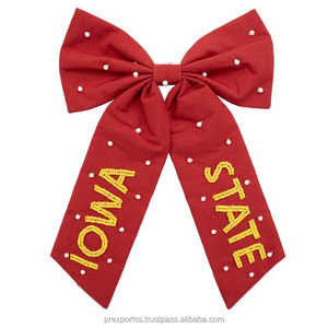 Grand nœud en satin personnalisé pour cheveux, style décontracté, avec perles et lettres Indiana, pour l'esprit scolaire des enfants, multifonctionnel, pour la danse et les fêtes, en carton - Product Image 6