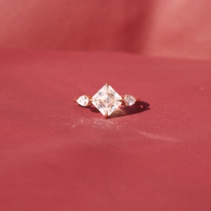 925 Sterling <b>Silver</b> Dark Gray Hexagon Claw Setting Three Stone Moissanite <b>Ring</b> <b>for</b> <b>Men</b> Wedding - Product Image 1