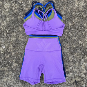 Ensemble de sport sans couture pour femme : débardeur dos nu et short taille haute, respirant, séchage rapide, tenue de fitness 2 pièces - Product Image 1