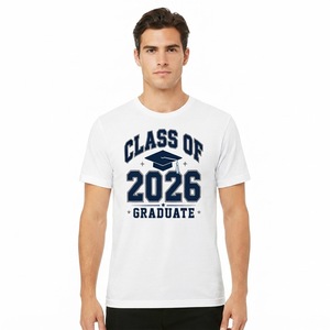 T-shirts personnalisés pour la promotion 2026 – Année de fin d'études – Impression DTF DTG – T-shirts spirituels scolaires – Vente en gros OEM ODM - Product Image 1