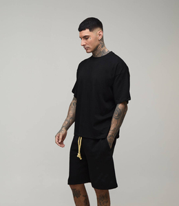 Men's Plain <b>Set</b> Breathable Summer <b>Set</b> Custom Logo Blank Cotton Street Wear Fitness wear OEM Lightweight Quick dry Oversized 2026 - Product Image 1