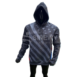 เสื้อฮู้ดดี้ผ้าฟลีซป้องกันการหดตัว พิมพ์โลโก้ได้ตามต้องการ ทรงหลวมสำหรับฤดูหนาว ผลิตจากโพลีเอสเตอร์ 100% สีพื้น - Product Image 3