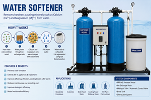 Vase sous pression pour l'adoucisseur d'eau industriel |   Système d'adoucissement d'eau automatique Spring Ion Exchange 2000L/heure 3 ans de garantie - Product Image 2