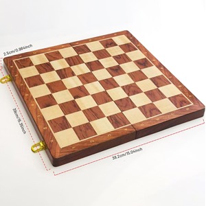 Échiquier de luxe pliable fait main moderne pour compétition, type tiroir, plateau de puzzle de haute qualité, personnalisé et solide - Product Image 2