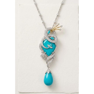 Collier pendentif serpent effet diamant de qualité supérieure, élégant pour les réceptions de mariage, pour femmes, à porter au quotidien, au meilleur prix - Product Image 1