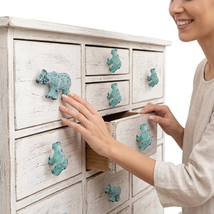Ba Bear Shape Cast Iron Modern Cabinet <b>Knobs</b> <b>for</b> Wardrobe <b>Dresser</b> Living Room & Home Office Use - Product Image 4