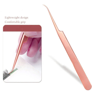 Pinces à cils de précision durables antistatiques en acier inoxydable avec logo personnalisé pour extensions de cils, durables - Product Image 3