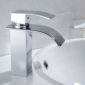 Rubinetto Moderno Monocomando Cromato per Bagno, Miscelatore Monoforo per Lavabo, Rubinetto Monoforo per Bagno - Product Image 5