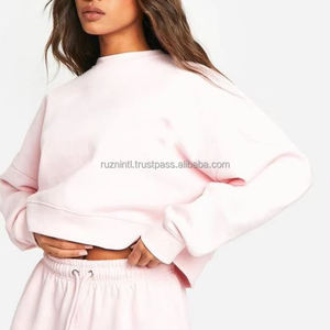 Sudadera de mezcla de algodón de ajuste relajado Con aspecto limpio simple, pieza de capas ideal, ropa de calle esencial para ropa informal de todas las estaciones - Product Image 3