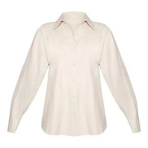 Camisa Clásica de Botones para Mujer, Hecha a Medida, Manga Larga, Color Sólido, Blusa de Popelina de Algodón, Corte Regular, para Uso Diario - Product Image 5