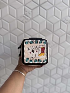 High Quality Genuine Leather <b>Travel</b> Jewellery Compact <b>Case</b> Vintage Hand Tooled Leather Durable Storage Accessory Holder - Product Image 5
