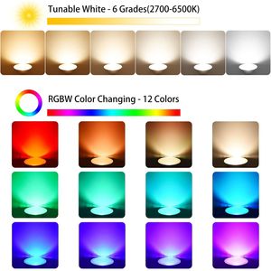 Bombilla LED Par38 Impermeable para Exteriores, 30W=100W, Temporizador, 1800LM, Blanco Cálido+Blanco Frío, RGBW, Foco con Cambio de Color - Product Image 2