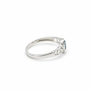 Anillo de Topacio Azul, Plata de Ley 925, Corte Ovalado, Nudo Celta, Joyería Hecha a Mano, Venta al Por Mayor Personalizada - Product Image 3