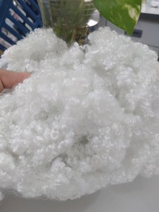 Gran oferta, fibra cortada de poliéster conjugada hueca reciclada de alta tenacidad 7D/15D X 64mm, almohada siliconizada, cojín, relleno de sofá - Product Image 3