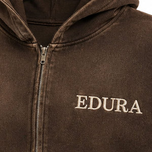 Nouveau Sweat à Capuche Homme Shamsher Sports 100% Coton Délavé à l'Acide Hiver Lourd 350g Respirant Style Streetwear - Product Image 6