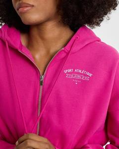 Factory Acid Wash Lined Cropped Zip Hoodie Streetwear Quality <b>Thick</b> Fleece Cotton Heavy Oversized Hoodie Custom Logo Wholesale - Product Image 2