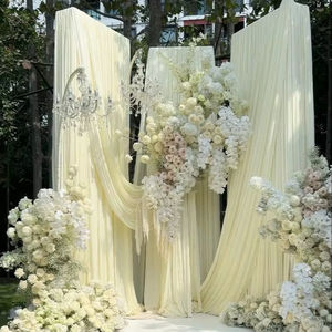 LANJO Rideaux de plafond multicolores style romantique en mousseline transparente pour décoration de mariage, réception et fête d'anniversaire - Product Image 2