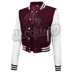 Veste universitaire pour femmes, marque privée, prix compétitif, étiquette personnalisée, nouvelle collection, vestes courtes, fabriquées au Pakistan - Product Image 2