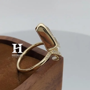 Unique Shield Cut Lab Grown Diamond Engagement <b>Ring</b> 14K Yellow <b>Gold</b> Bezel <b>Set</b> Kite Shape Diamond <b>Ring</b> Geometric Bridal Jewelry - Product Image 6